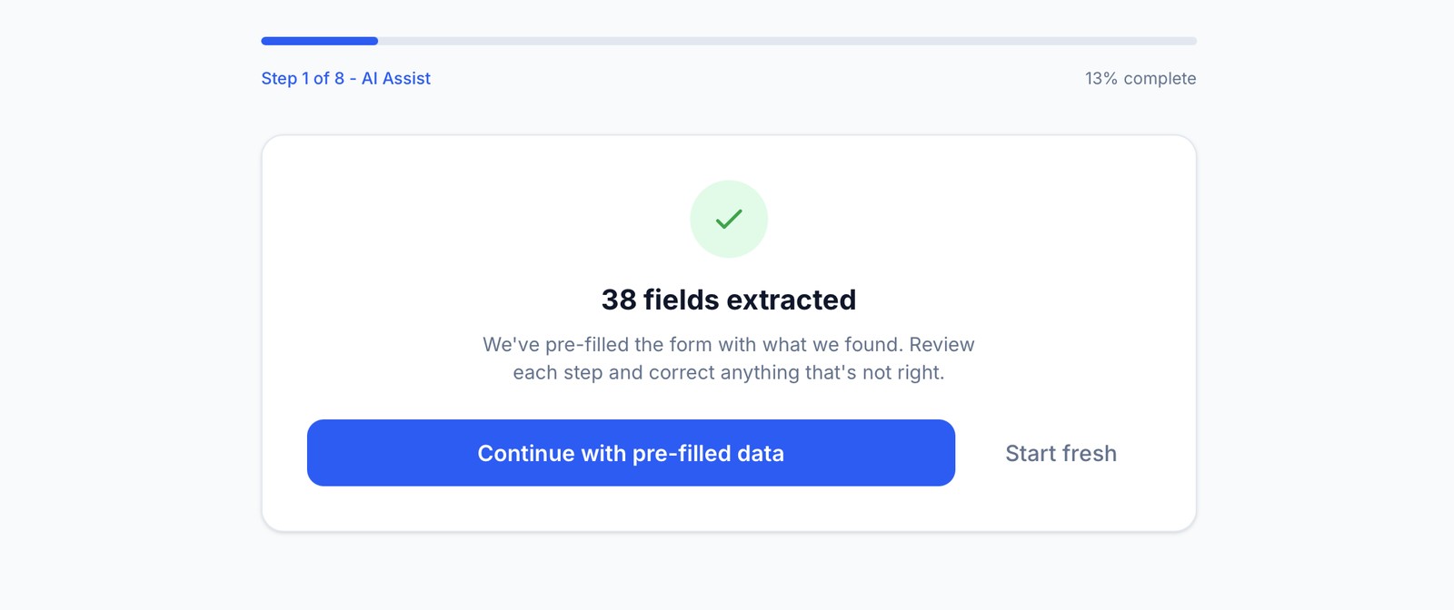 EMRFlow AI Intake extracting 38 fields from a referral letter